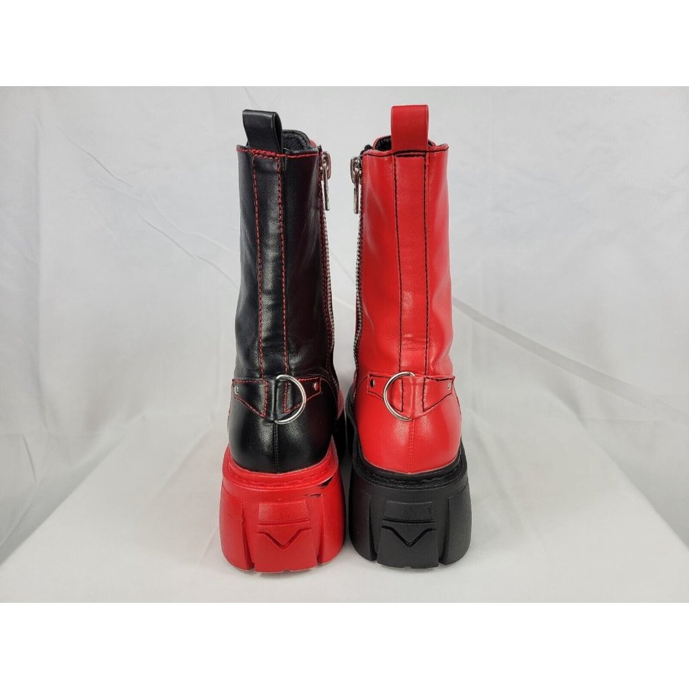 Current Mood x Dolls Kill Mid Calf Platform Goth Rave Boots Womens 9 M CM21-367 - Picture 2 of 10